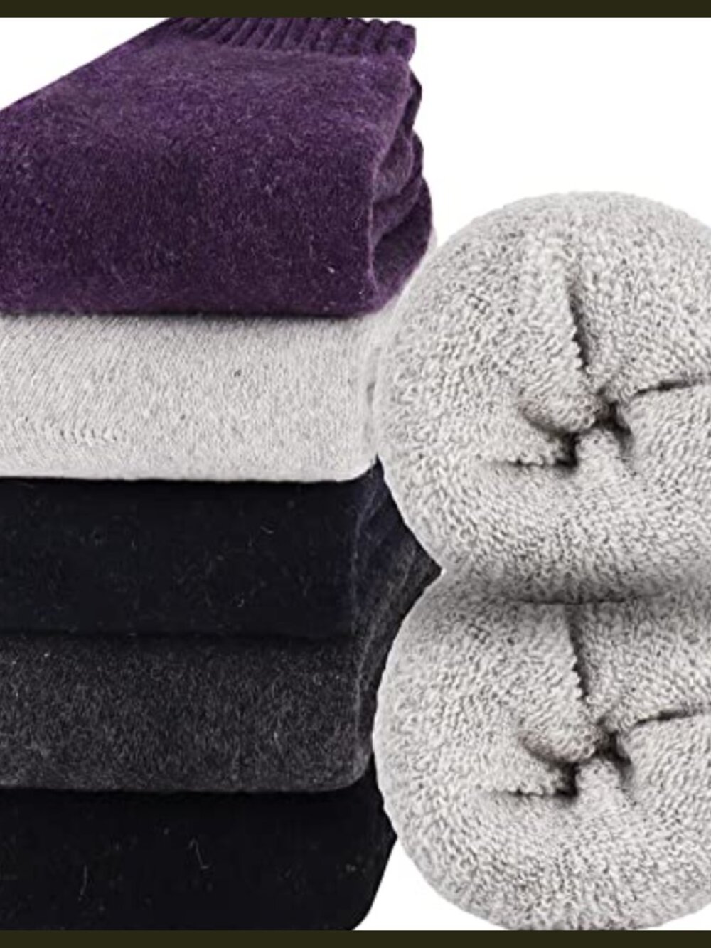 Wool Blend Thermal Knee High Socks Warm Winter Thick